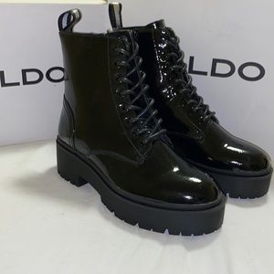 ALDO PIWIA BLACK COMBAT BOOTS